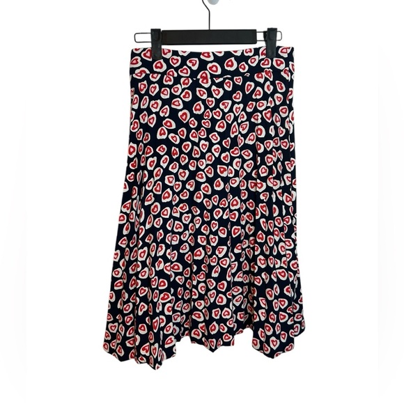 J.Crew Heart Print Crepe Skirt - Picture 3 of 6